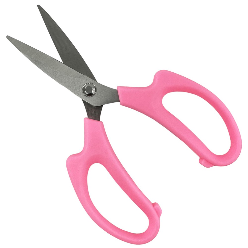Różowe nożyczki do kwiatów, żelazko + plastik, 21,5/10,5 photo 2