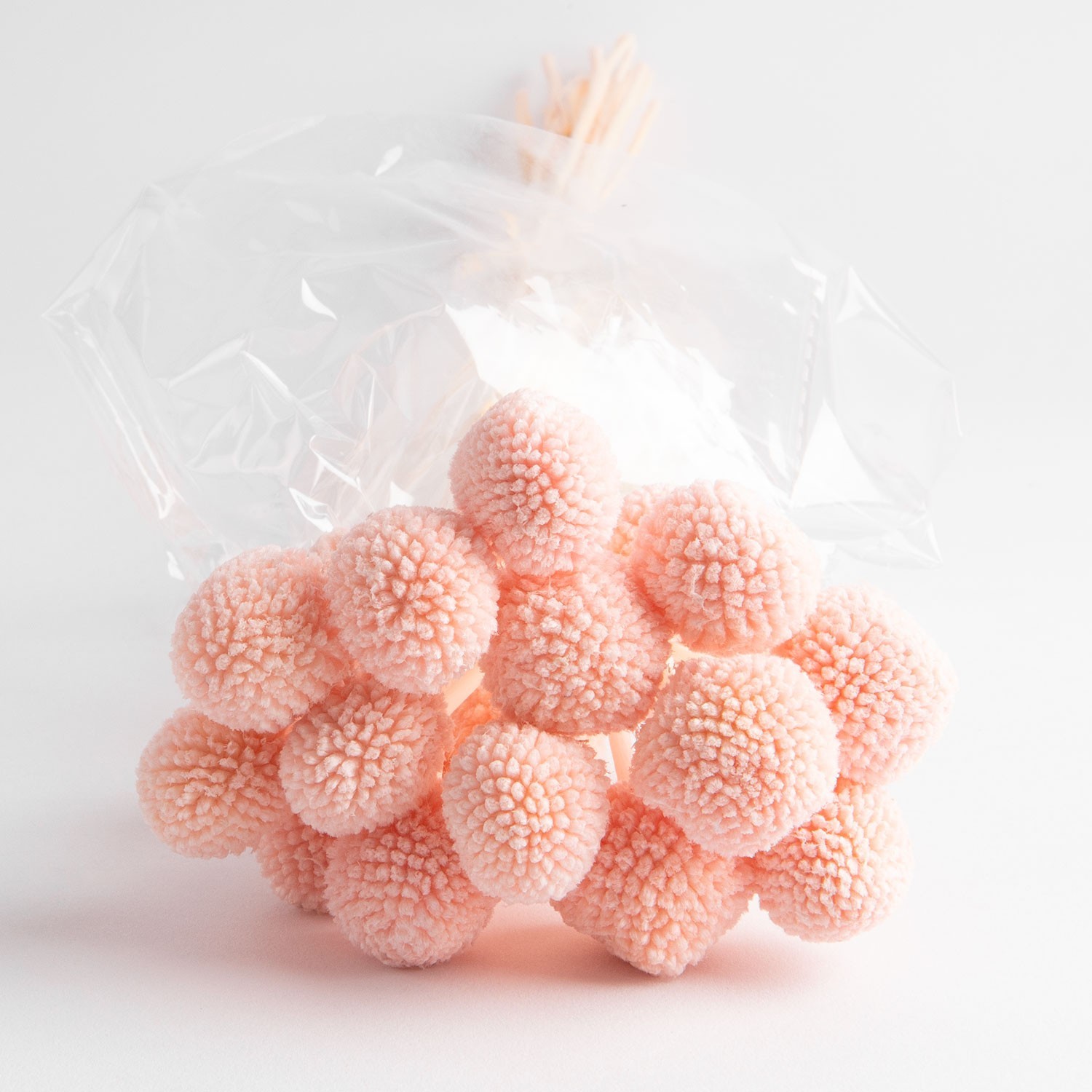 Flori uscate de Craspedia, roz, 20 capete, 55 grame photo 2