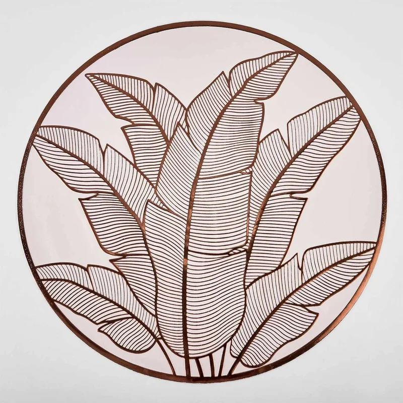 Комплект от 6 държача за чинии, PVC, изолиращи и противоплъзгащи, бронз, "Palm Beach"