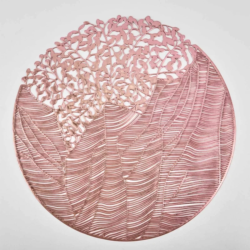 Zestaw 6 uchwytów na talerze, PVC, izolujące i antypoślizgowe, brązowe, "Fields"