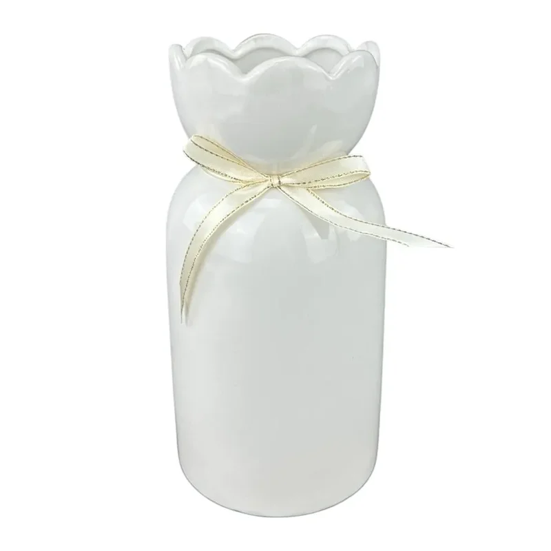 Vaza din ceramica "Castle M" alba