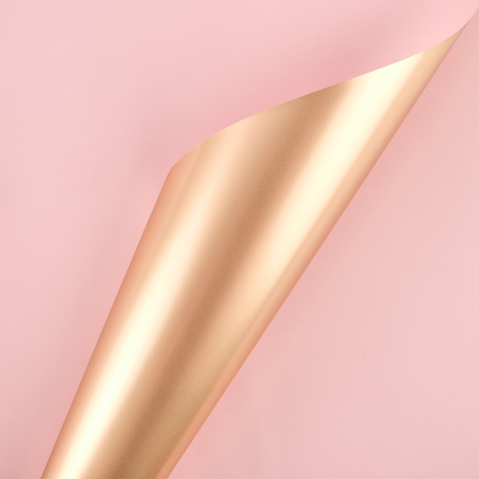 Celofan bicolor cu dungi "Stay happy" aur-roz photo 2