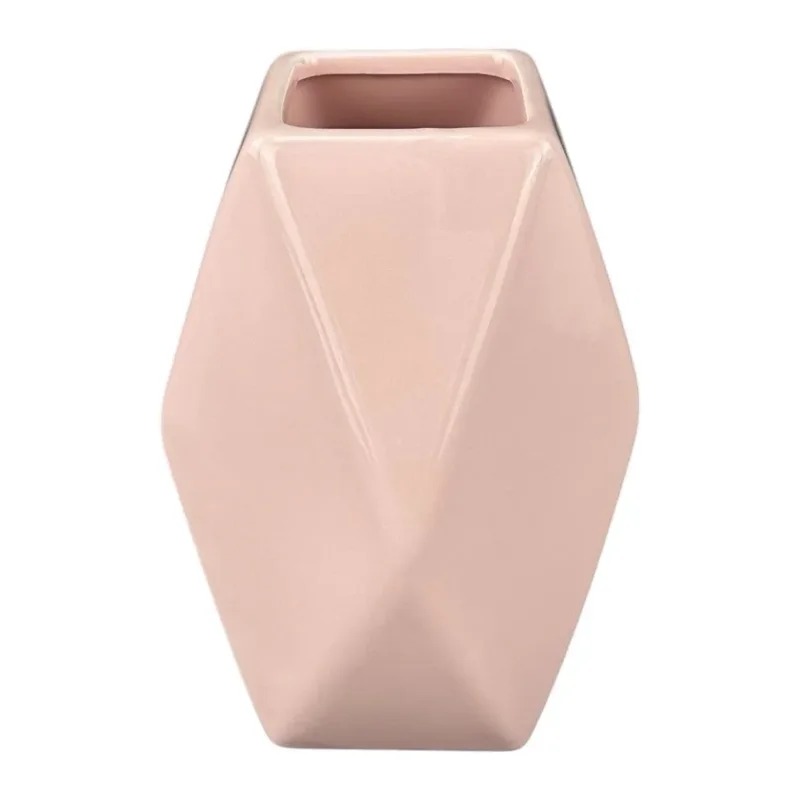Vaza ceramica "Prism" roz