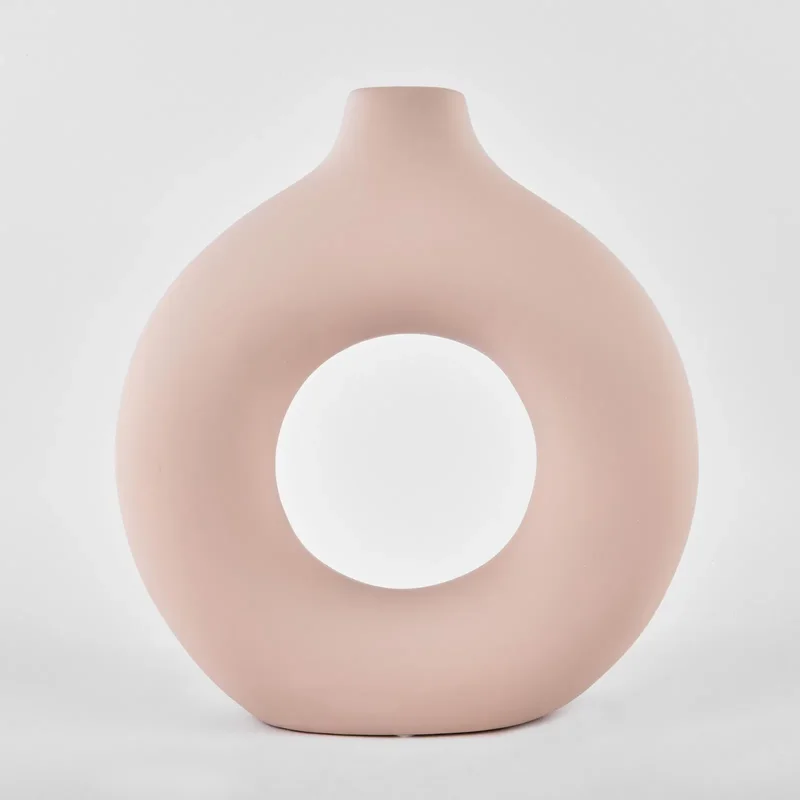 Vaza ceramica "Buddha" roz 23x21