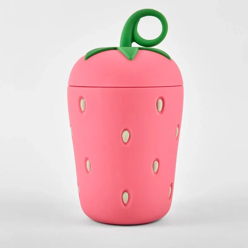 Sticla de apa "Strawberry" 300 ml, roz