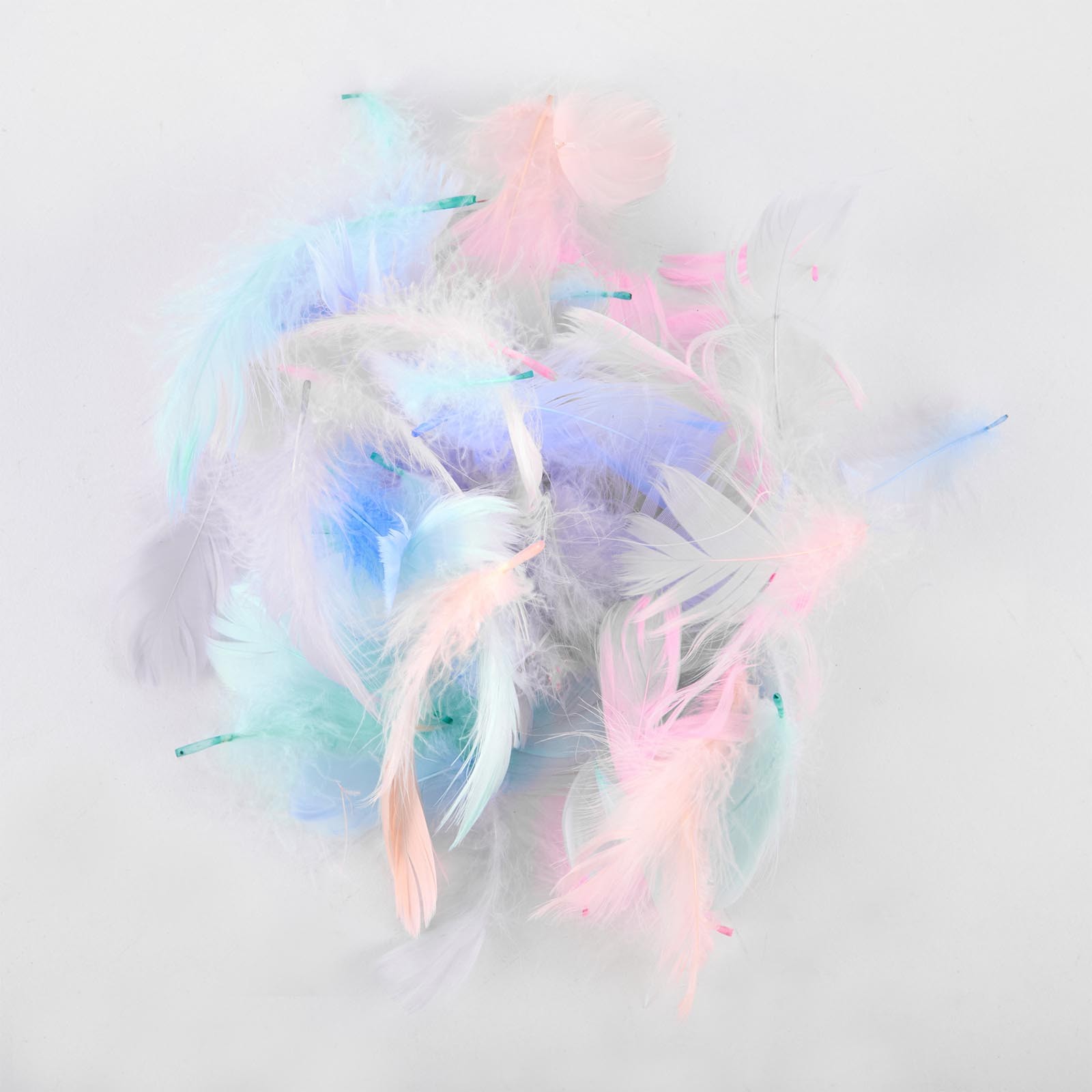 Pachet pene multicolore, 50 bucati, 5-7 cm photo 3