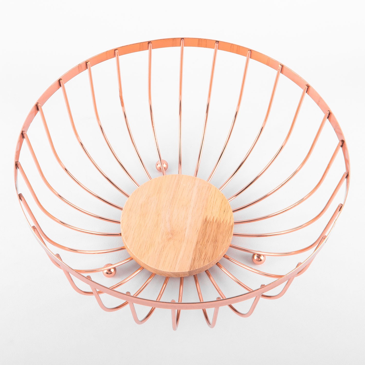 Fructiera brąz, z drewnianą podstawą 25x13 photo 2