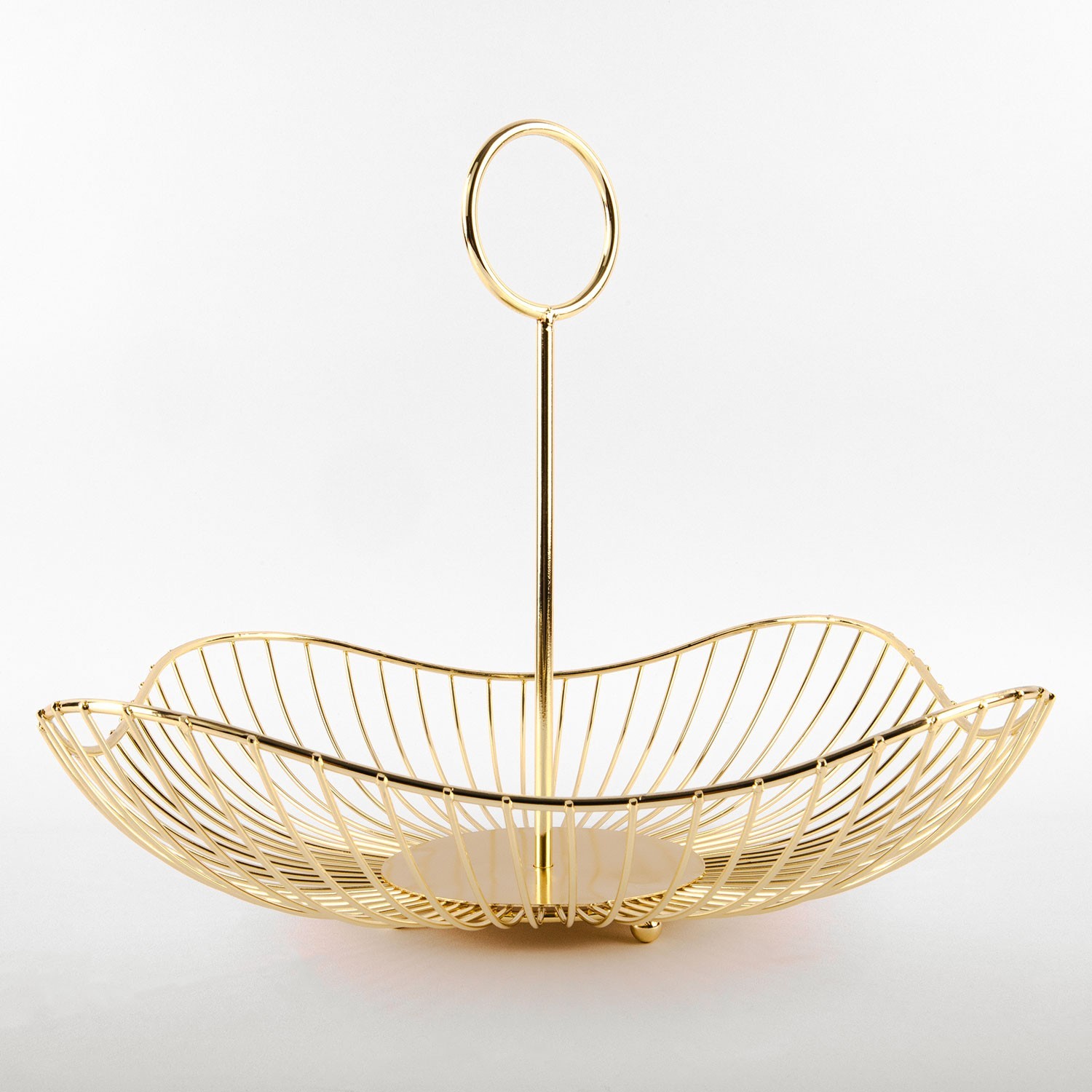 Złota Fructiera z uchwytem 28x28