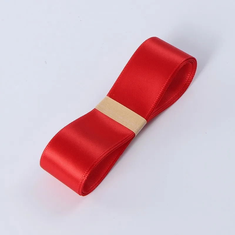 Polyester ribbon, red, 2.5 cm / 32 m #012
