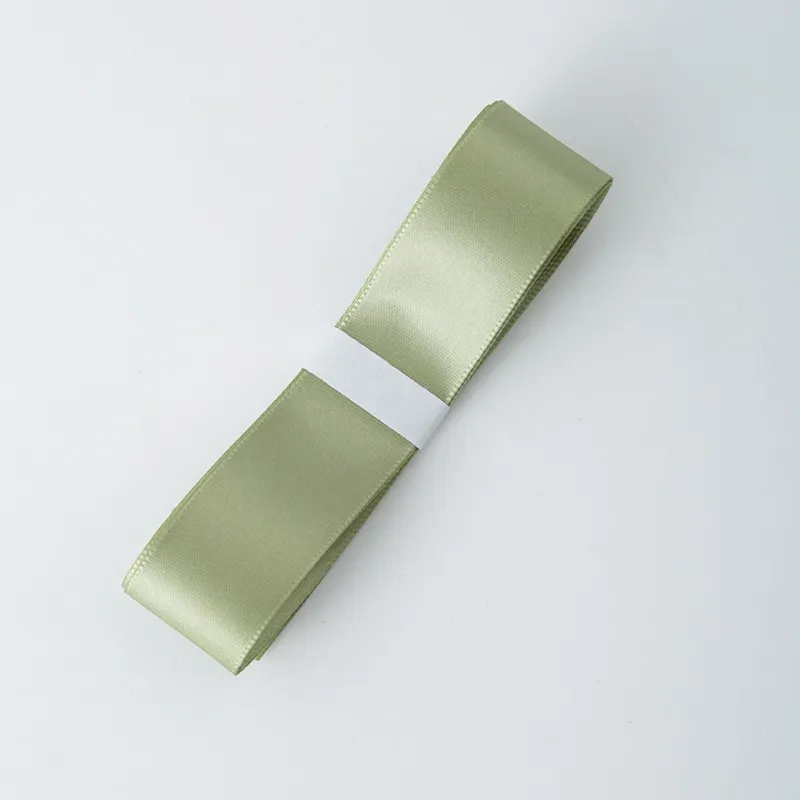 Polyester ribbon, muster green, 2.5 cm / 32 m #081