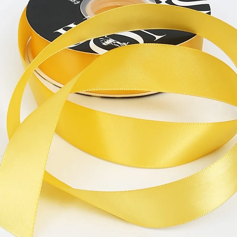 Polyester ribbon, orange, 2.5 cm / 32 m #052