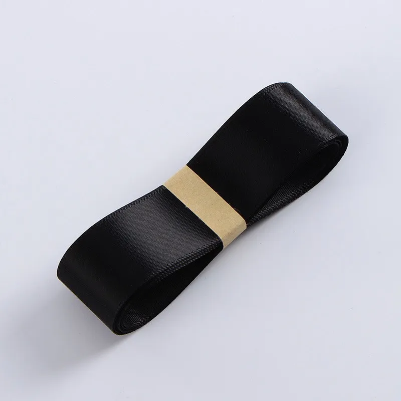 Polyester ribbon, black, 2.5 cm / 32 m #171