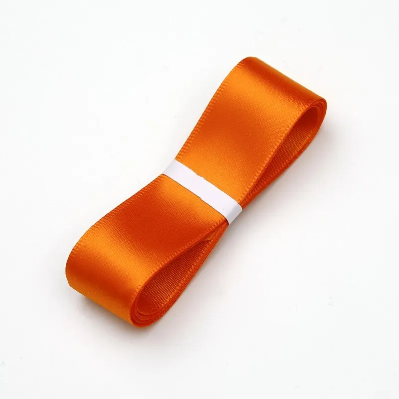 Polyester ribbon, autumn orange, 2.5 cm / 32 m #051