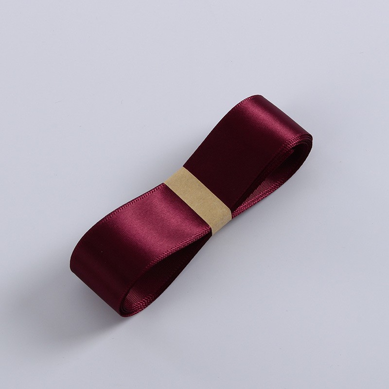 Polyester ribbon, Wine, 2.5 cm / 32 m #011