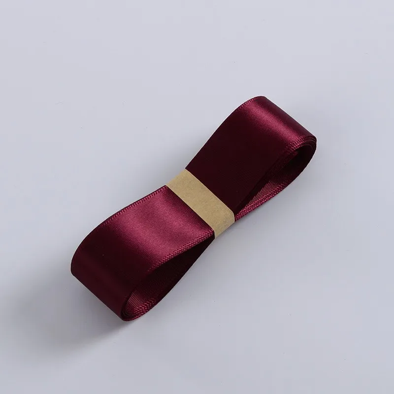 Polyester ribbon, Wine, 2.5 cm / 32 m #011