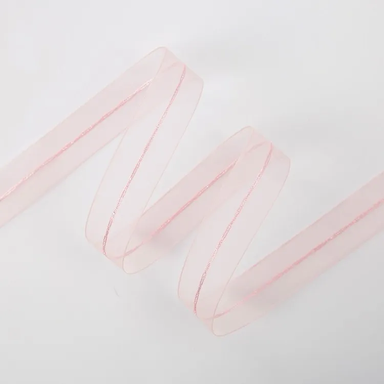 Panglică din organza "Beauty Line", roz 2,5 cm / 32m #165