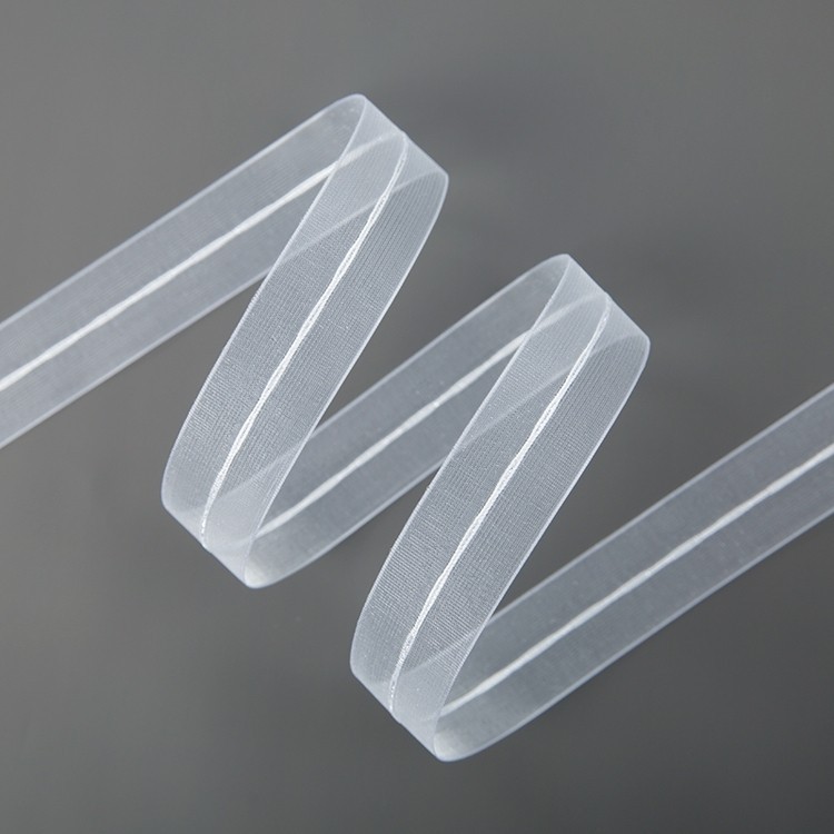 Organza ribbon "Beauty Line", white 2.5cm / 32m #111