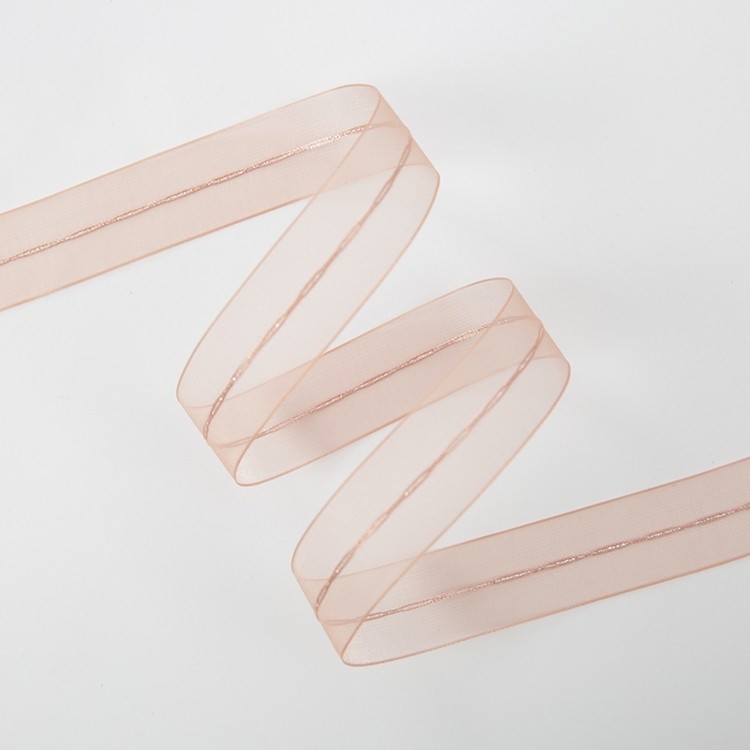 Organza ribbon "Beauty Line", peony 2.5cm / 32m #162