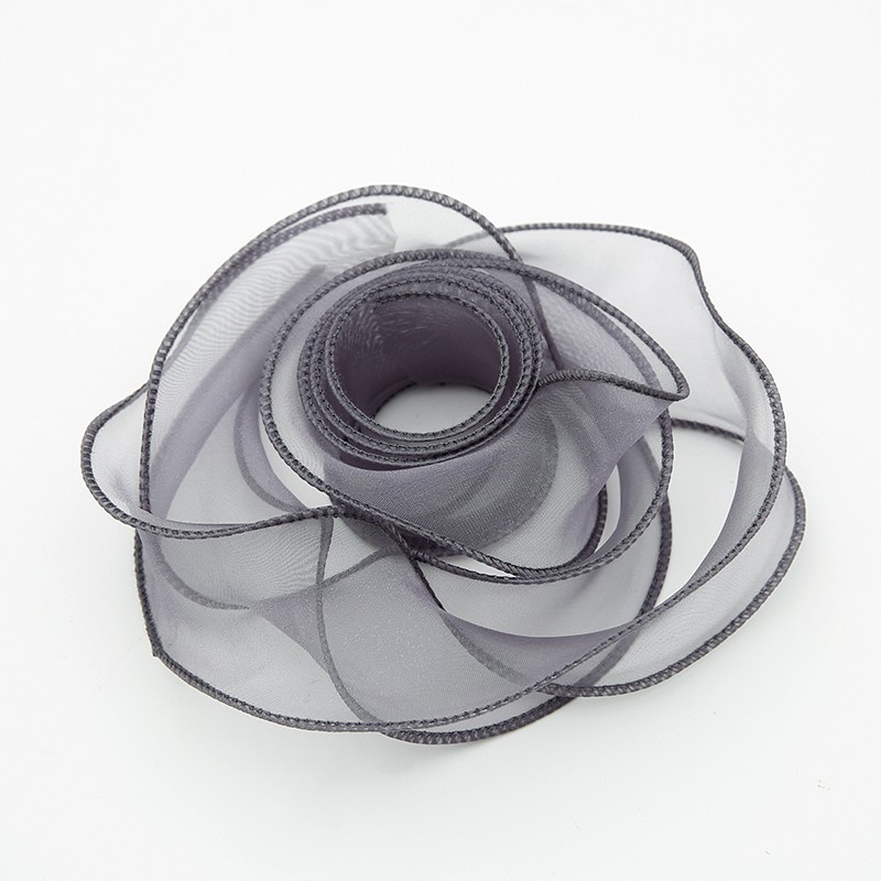 Premium Organza Ribbon, Metal gray, 4cm / 9.14m #121