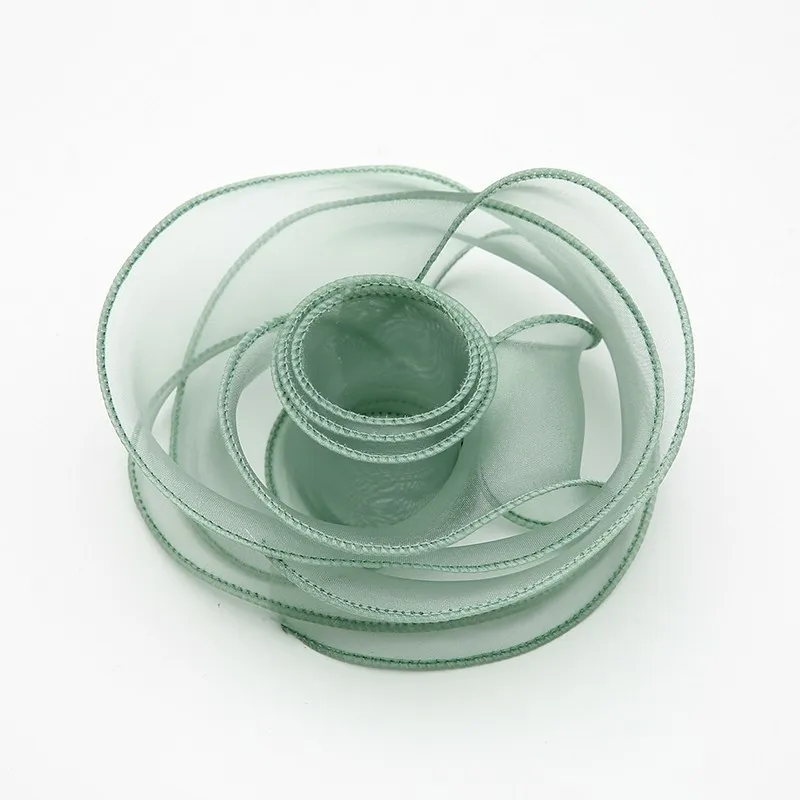 Panglică din organza "Premium", Lime Juice,  4cm / 9.14m #081