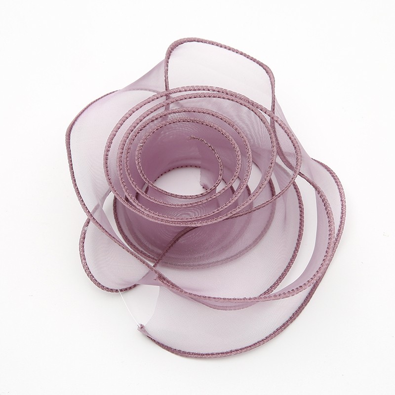 Panglică din organza "Premium", Rosy Mauve,  4cm / 9.14m #036